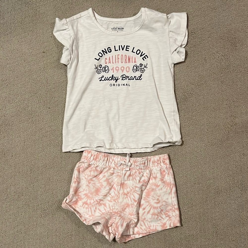 Lucky brand short shirt set